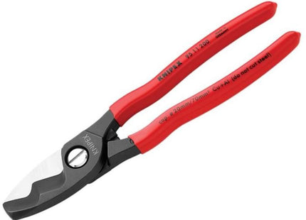 Knipex Cable Shears with Twin Cutting Edge PVC Grip 200mm Knipex - RockBottom Northampton