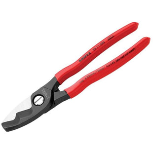 Knipex Cable Shears with Twin Cutting Edge PVC Grip 200mm Knipex - RockBottom Northampton
