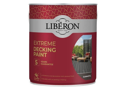 Liberon Extreme Decking Paint Gun Metal 2.5 litre Liberon - RockBottom Northampton