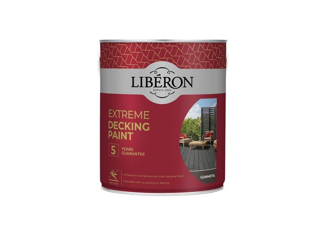 Liberon Extreme Decking Paint Gun Metal 2.5 litre Liberon - RockBottom Northampton