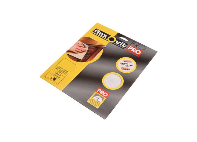 Flexovit Silicon Carbide Finishing Sanding Sheets 230 x 280mm Coarse 120G (3) Flexovit - RockBottom Northampton