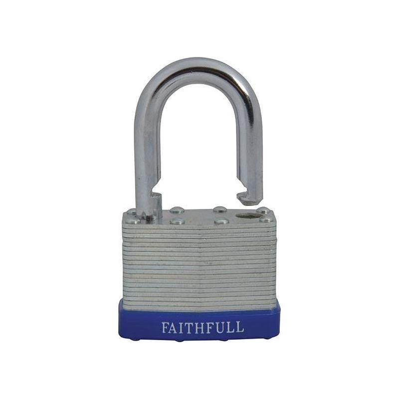 Faithfull Laminated Steel Padlock 50mm 3 Keys Faithfull - RockBottom Northampton