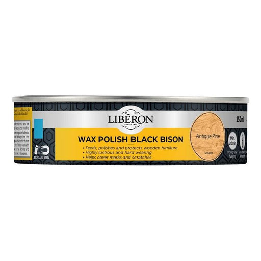 Liberon Black Bison Wax Paste Antique Pine 150ml Liberon - RockBottom Northampton