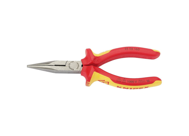 Draper Knipex 25 08 160UKSBE VDE Fully Insulated Long Nose Pliers, 160mm 31944 Draper - Town Tools 