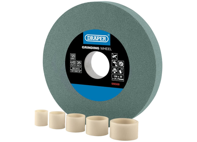 Draper Silicon Carbide Bench Grinding Wheel, 150 x 20mm, 120 Grit 99568 Draper - Town Tools 