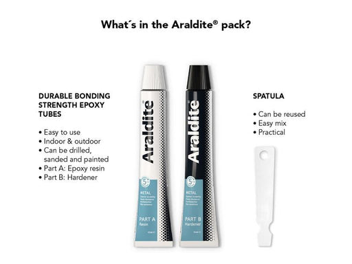 Araldite Steel Epoxy 2 x 15ml Tubes Araldite� - RockBottom Northampton 