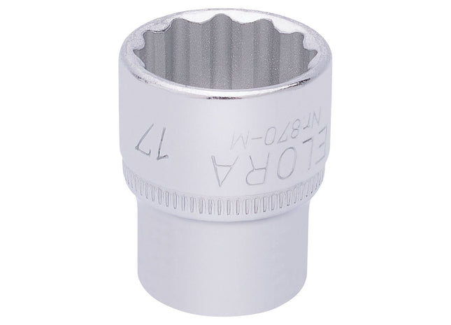 Draper Elora Bi-Hexagon Socket, 3/8" Sq. Dr., 17mm 25937 Draper - Town Tools 