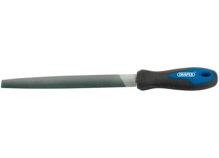 Draper Soft Grip Engineer's Half Round File and Handle, 200mm 44954 Draper - Town Tools 