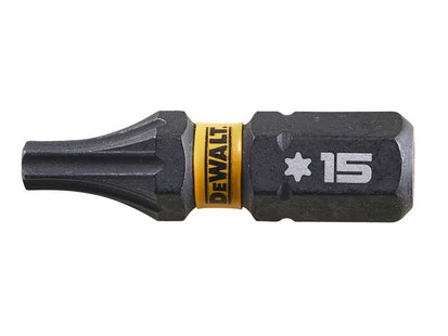DeWALT Power Tools EXTREME FlexTORQ Bits T15 x 25mm (Pack 5) DeWALT Power Tools - RockBottom Northampton