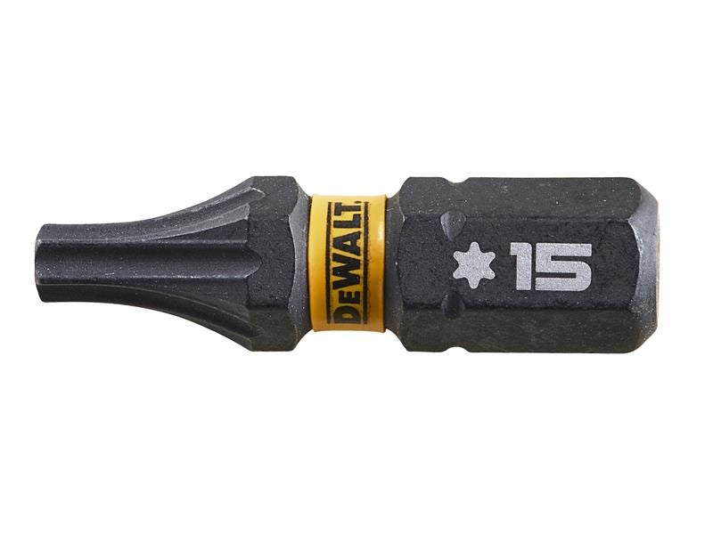 DeWALT Power Tools EXTREME FlexTORQ Bits T15 x 25mm (Pack 5) DeWALT Power Tools - RockBottom Northampton