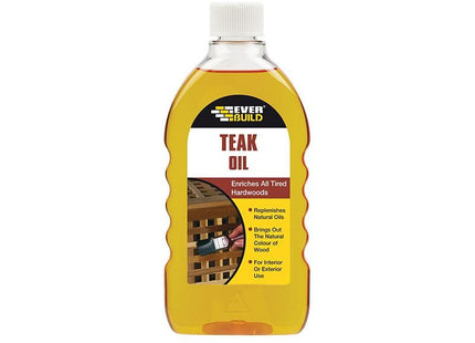 Everbuild Sika Teak Oil 500ml Everbuild Sika - RockBottom Northamptin