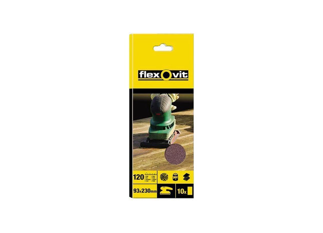 Flexovit 1/3 Sanding Sheets Plain Medium 80 Grit (Pack 10) Flexovit - RockBottom Northampton