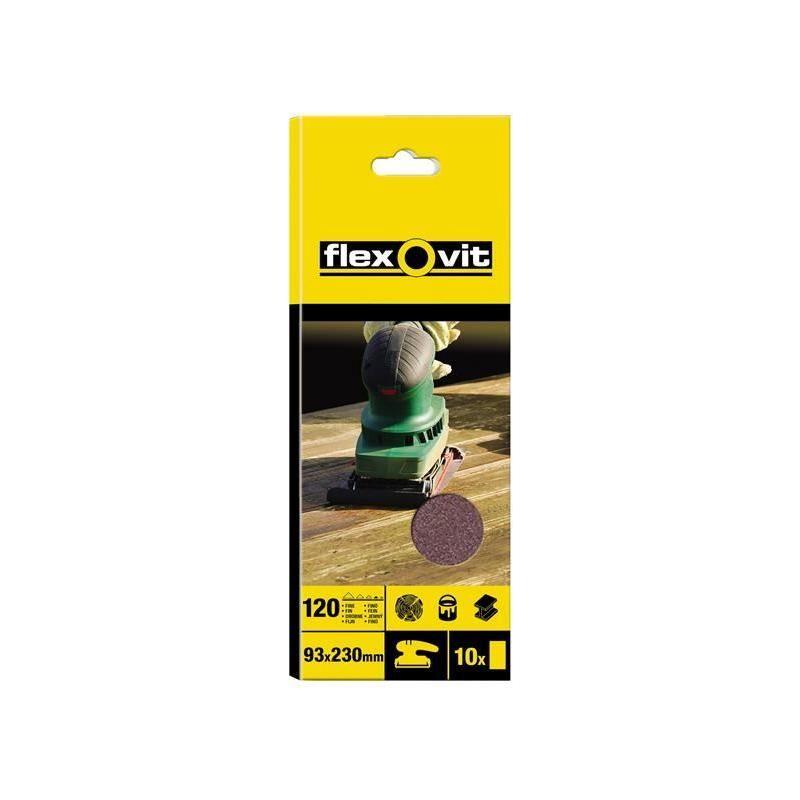 Flexovit 1/3 Sanding Sheets Plain Medium 80 Grit (Pack 10) Flexovit - RockBottom Northampton