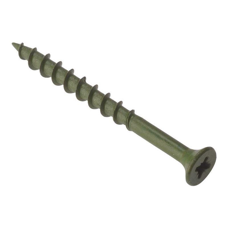 Forgefix Decking Screw Pozi Compatible ST Green Anti-Corrosion 4.5 x 55mm Box 200 ForgeFix - RockBottom Northampton