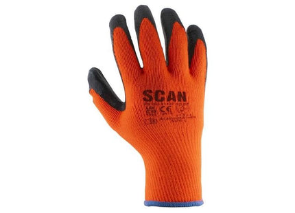 Scan Thermal Latex Coated Gloves - M (Size 8) Scan - RockBottom Nothampton