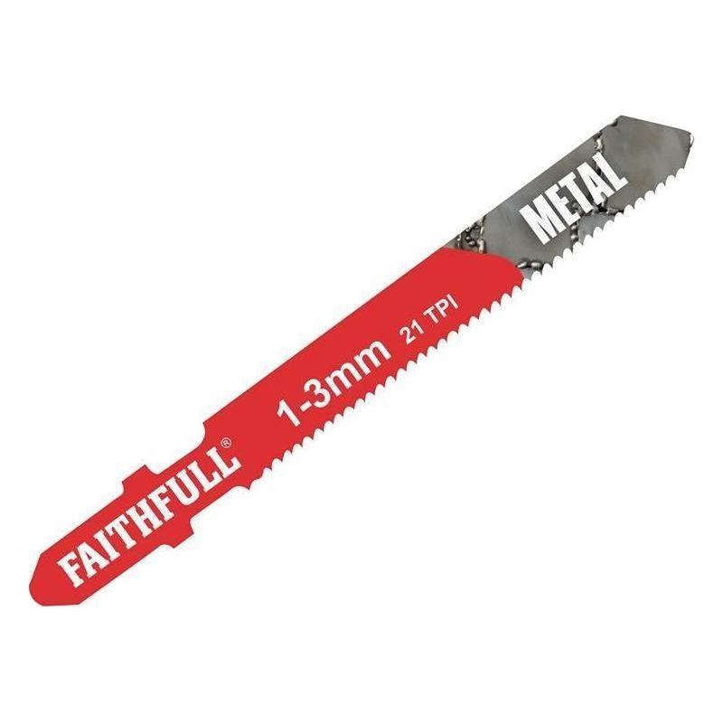 Faithfull 8009-HSS Metal Cutting Jigsaw Blades Pack of 5 T118A Faithfull - RockBottom Northampton