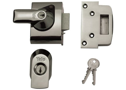 Yale Locks BS2 Nightlatch British Standard Lock 40mm Backset Chrome Finish Visi Yale Locks - RockBottom Northampton
