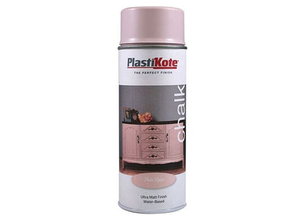 Plastikote Chalk Finish Spray Pale Rose 400ml PlastiKote - RockBottom Nothampton