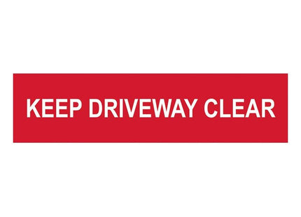 Scan Keep Driveway Clear - PVC Sign 200 x 50mm Scan - RockBottom Nothampton