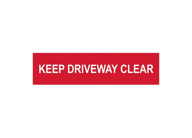 Scan Keep Driveway Clear - PVC Sign 200 x 50mm Scan - RockBottom Nothampton