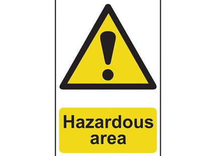 Scan Hazardous Area - PVC Sign 400 x 600mm Scan - RockBottom Nothampton