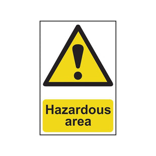 Scan Hazardous Area - PVC Sign 400 x 600mm Scan - RockBottom Nothampton