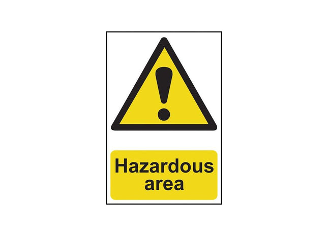 Scan Hazardous Area - PVC Sign 400 x 600mm Scan - RockBottom Nothampton