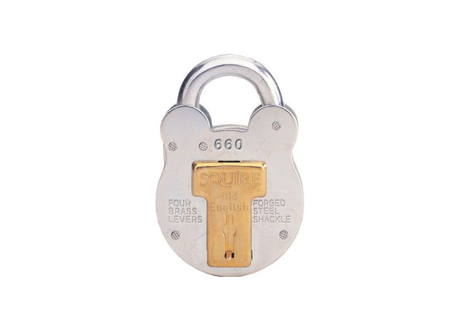Squire 660 Old English Padlock with Steel Case 64mm Squire - RockBottom Nothampton