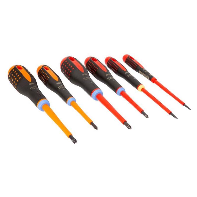 Bahco BE-9884S ERGO™ VDE Insulated Screwdriver Set, 6 Piece Bahco - RockBottom Northampton