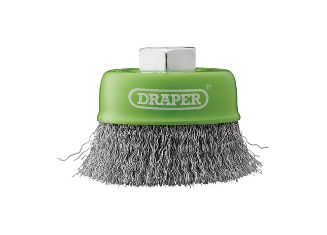 Draper Stainless-Steel Crimped Wire Cup Brush, 75mm, M14 Draper - Town Tools