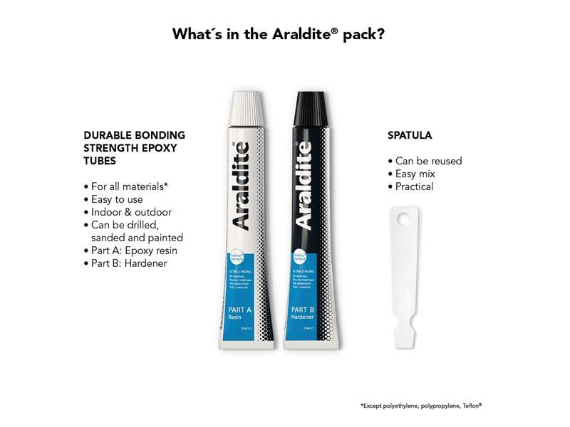 Araldite Standard Epoxy 2 x 15ml Tubes Araldite� - RockBottom Northampton 