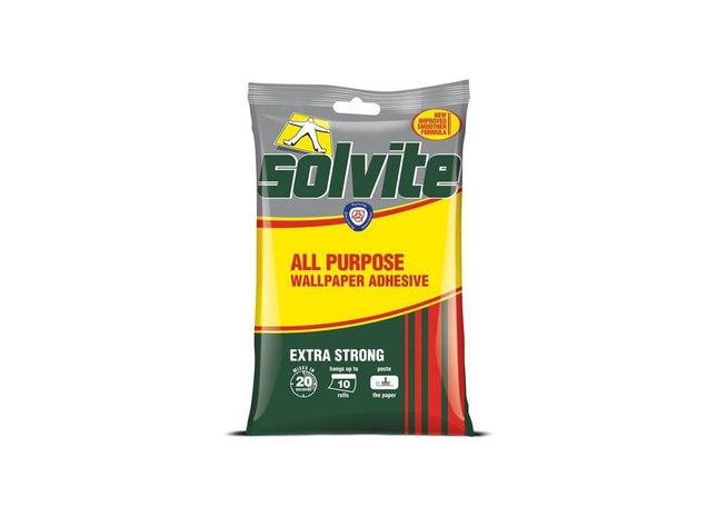 Solvite All Purpose Extra Strong Wallpaper Paste - 10 Roll Sachet Solvite - RockBottom Nothampton