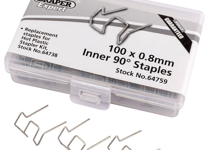 Draper 0.8MM Bent Castle Staples (50) Draper - Town Tools