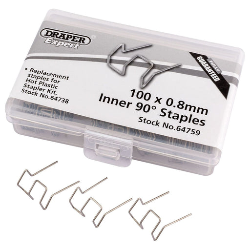 Draper 0.8MM Bent Castle Staples (50) Draper - Town Tools