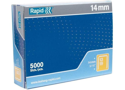 Rapid 13/14 14mm Galvanised Staples (Box 5000) Rapid - RockBottom Nothampton