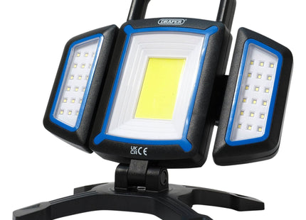 COB SMD Rechargeable Work Light and Powerbank, 18W, 2000 Lumens, USB-C Cable Supplied Draper - Town Tools