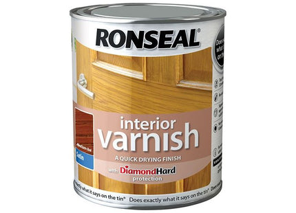 Ronseal Interior Varnish Quick Dry Satin Medium Oak 750ml Ronseal - RockBottom Nothampton