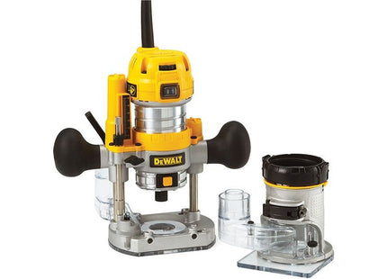 Dewalt Power Tools D26204K 1/4in Premium Plunge & Fixed Base Combi Router 900W 240V DeWALT Power Tools - RockBottom Northampton