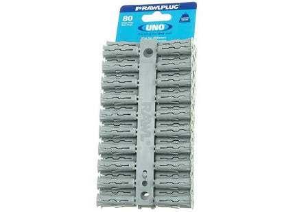 Rawlplug Grey UNO® Plugs 10 x 36mm (Card 80) Rawlplug - RockBottom Nothampton