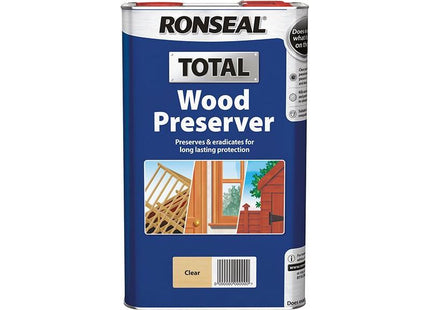 Ronseal Total Wood Preserver Clear 5 litre Ronseal - RockBottom Nothampton