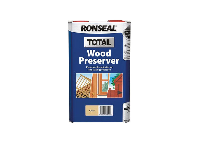 Ronseal Total Wood Preserver Clear 5 litre Ronseal - RockBottom Nothampton