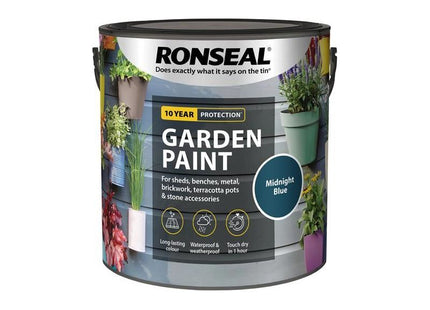 Ronseal Garden Paint Midnight Blue 2.5 litre Ronseal - RockBottom Nothampton