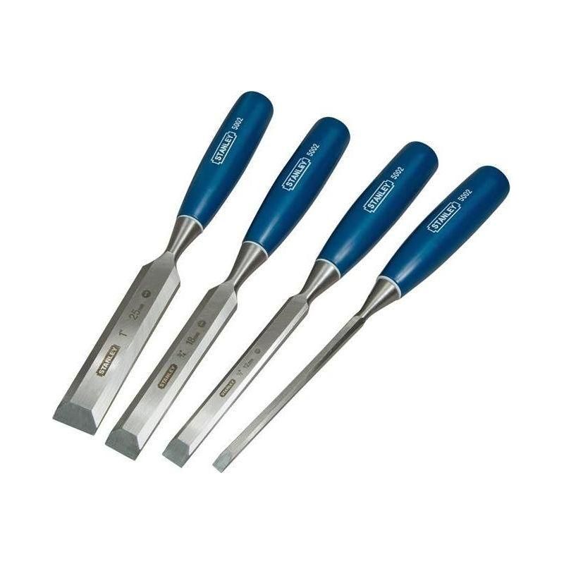 Stanley® Hand Tools 5002 Bevel Edge Chisel Set, 4 Piece STANLEY® Hand Tools - RockBottom Nothampton