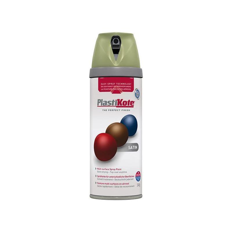 Plastikote Twist & Spray Satin Leafy Rise 400ml PlastiKote - RockBottom Nothampton