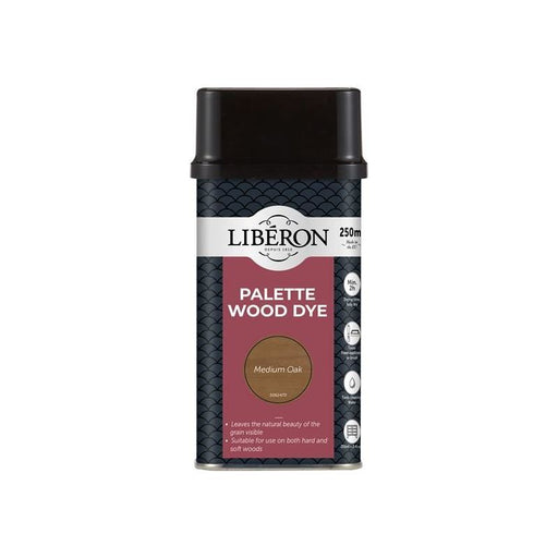 Liberon Palette Wood Dye Medium Oak 250ml Liberon - RockBottom Northampton