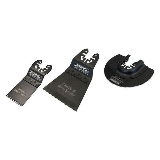 Faithfull Multi-Function Tool Blade Set, 3 Piece Faithfull - RockBottom Northampton