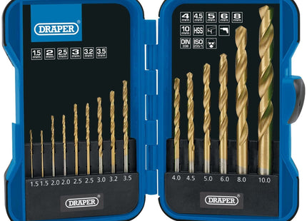 Draper Metric Titanium Nitride Coated HSS Drill Bit Set (15 Piece) 18549 Draper - Town Tools 
