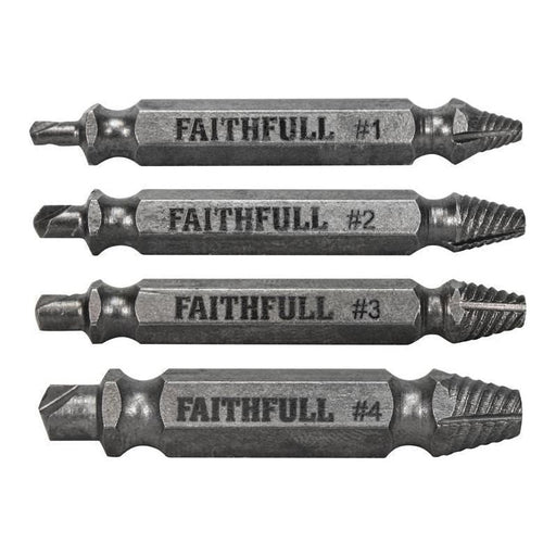 Faithfull Screw Extractor Set, 4 Piece Faithfull - RockBottom Northampton