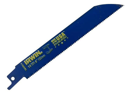 Irwin® 614R Sabre Saw Blade Metal Cutting 150mm 14 TPI Pack of 2 IRWIN® - RockBottom Northampton