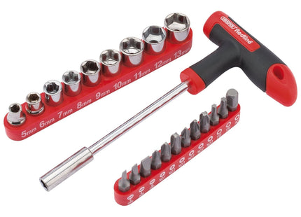 Draper T Handle Driver with Socket and Bits Set (22 Piece) 68841 Draper - Town Tools 
